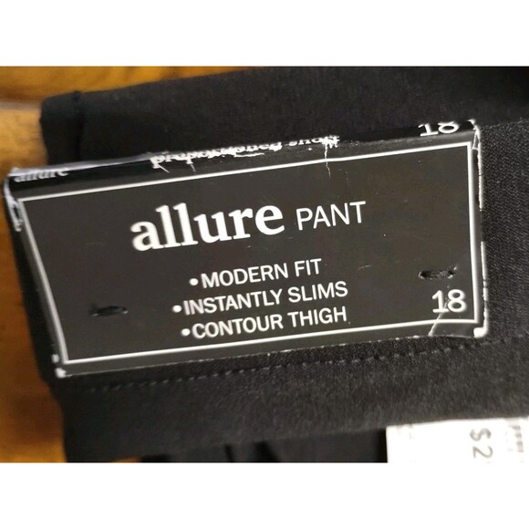 NWT Alfred Dunner Allure Women's Black Pull-On Straight Leg Pants Plus Size 18 - Picture 10 of 10